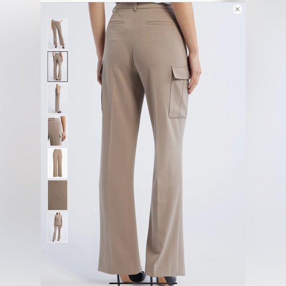 Tahari ASL Women's Tailored Straight-Leg Cargo Pants - Picture 3 of 5